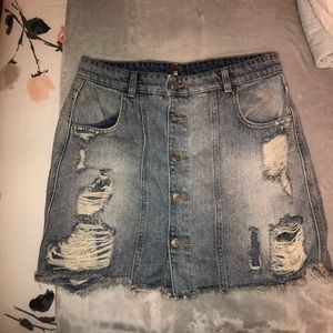 Free people jean skirt